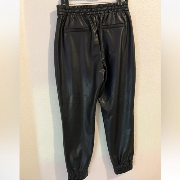 Express Black Jacket medium Express Women Black Faux- Leather Pants - Picture 3 of 10